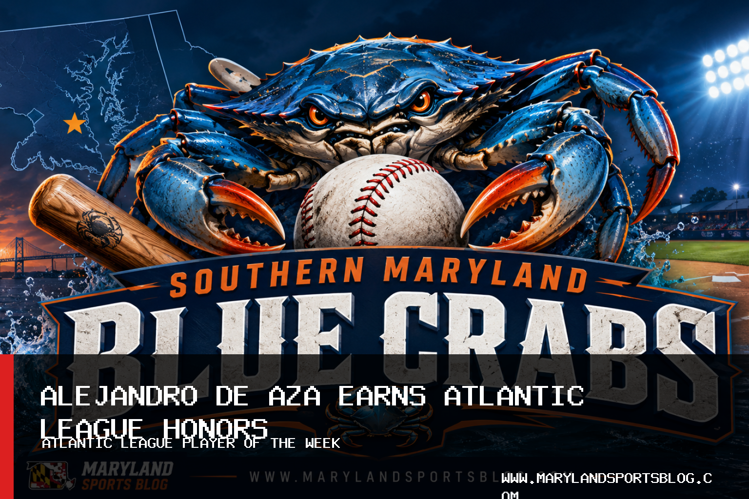 Southern Maryland Blue Crabs Baseball Outfielder Alejandro De Aza Earns Atlantic League Player of the Week Honors featured image