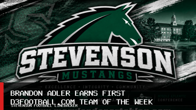 Stevenson University Men’s Football Linebacker Brandon Adler Earns First D3football.com Team of the Week Honor