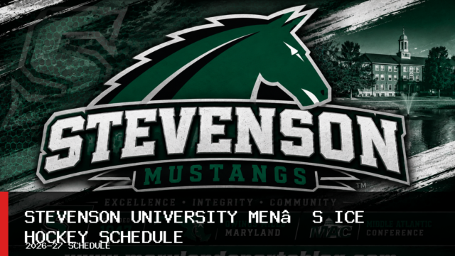 Stevenson University Men’s Ice Hockey Announces 2026-27 Schedule With Nov. 7 Wilkes Home Opener