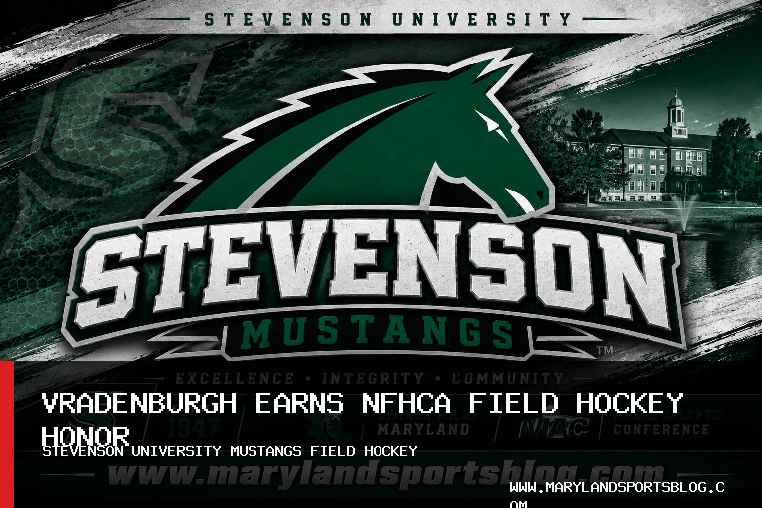 Stevenson University Mustangs Field Hockey’s Jordan Vradenburgh Earns NFHCA Honor After 2-0 Week featured image