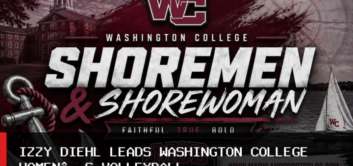 Washington College Women’s Volleyball Wins Home Debut as Izzy Diehl Records Career-Best 21 Kills featured image