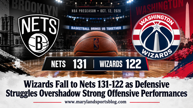 Wizards Fall to Nets 131-122 as Defensive Struggles Overshadow Strong Offensive Performances