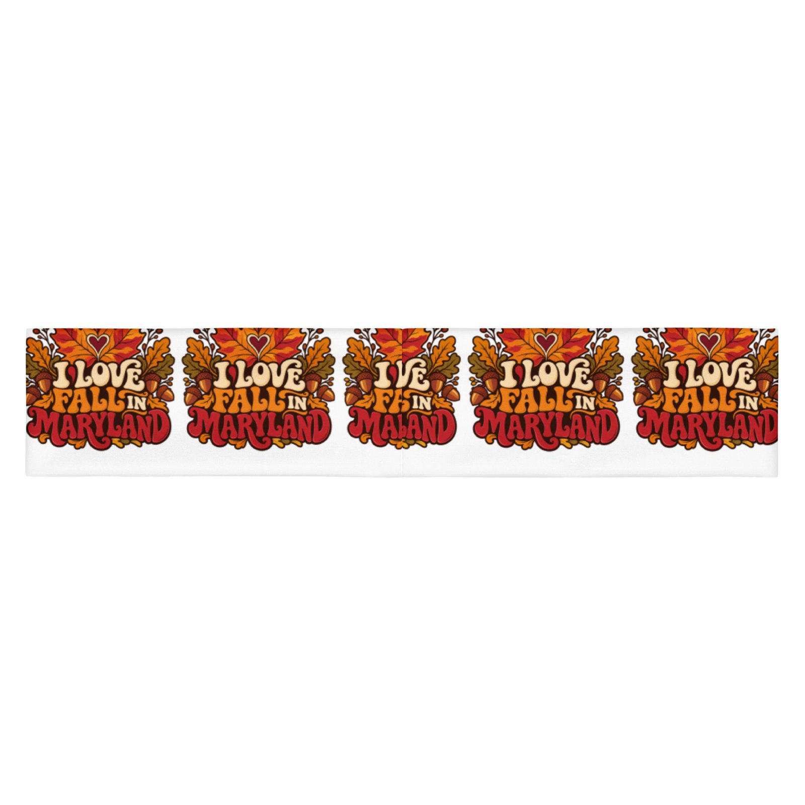 I Love Fall in Maryland Autumn Leaves Headband - Image 2