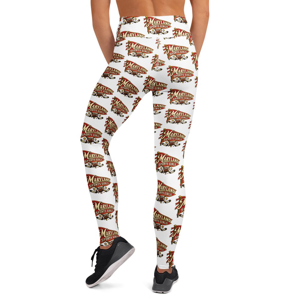 Maryland Sports Girls Retro Pennant Repeat Yoga Leggings - Image 3