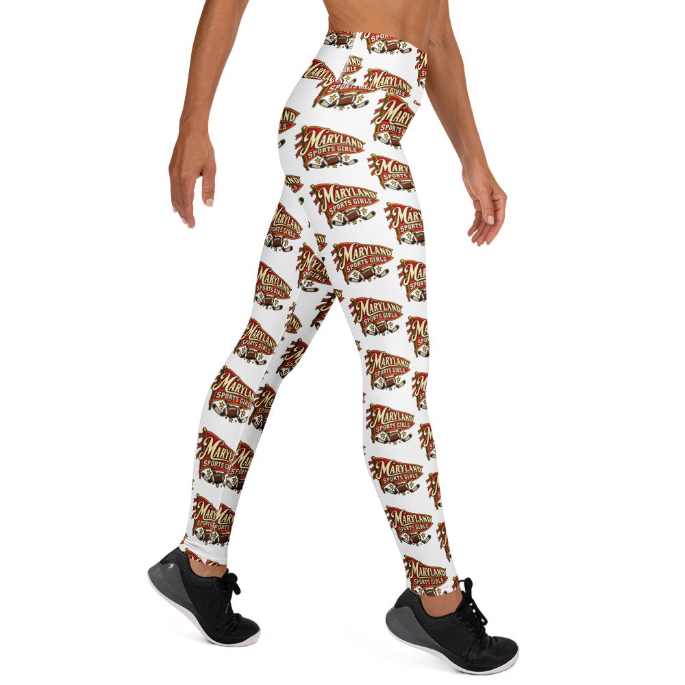 Maryland Sports Girls Retro Pennant Repeat Yoga Leggings - Image 4