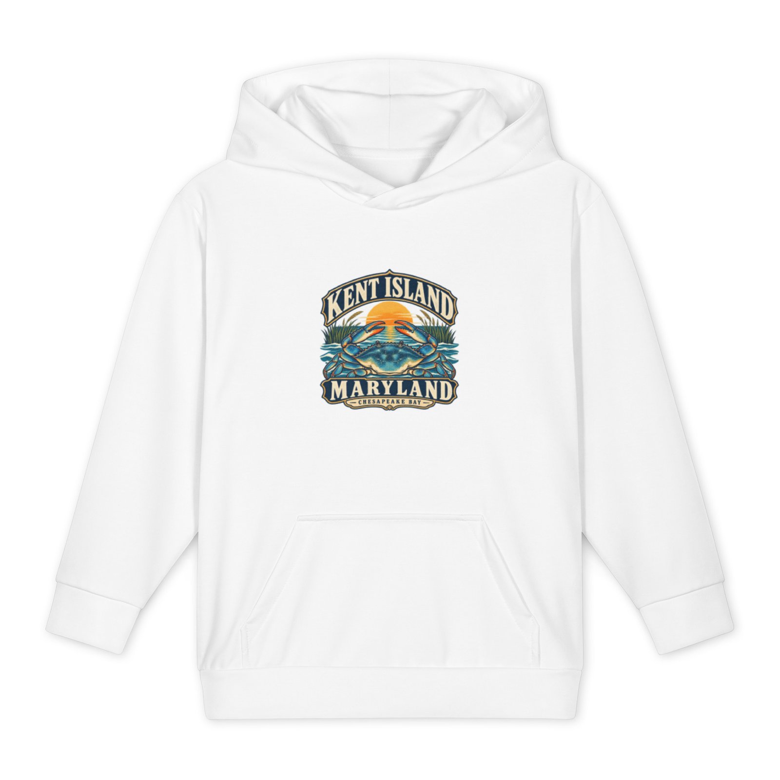 Kent Island Maryland Blue Crab Youth Hoodie - Image 2