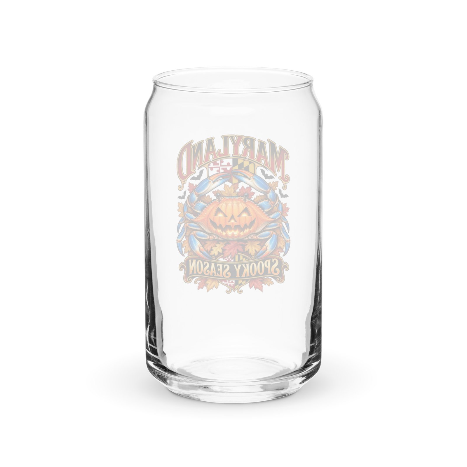 Maryland Halloween Spooky Season Crab Can-Shaped Glass 16 oz - Image 6