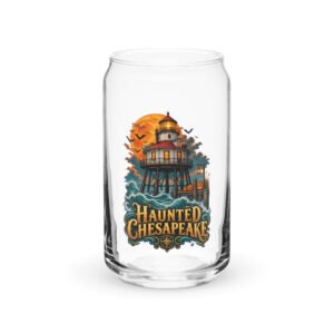 Maryland Halloween Haunted Chesapeake Lighthouse Can-Shaped Glass 16 oz