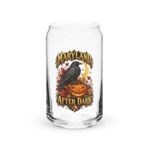 Maryland Halloween After Dark Raven Can-Shaped Glass 16 oz