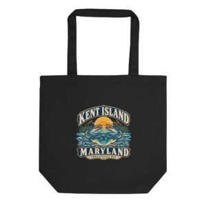 Kent Island Maryland Blue Crab Organic Cotton Tote Bag