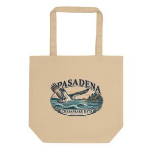 Pasadena Maryland Chesapeake Days Osprey Organic Cotton Tote Bag