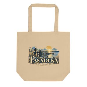 Pasadena Maryland Fort Smallwood Pier Organic Cotton Tote Bag