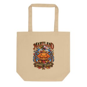 Maryland Halloween Spooky Season Crab Eco Tote Bag