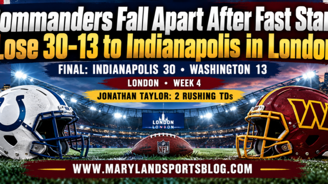 Commanders Fall Apart After Fast Start, Lose 30-13 to Indianapolis in London