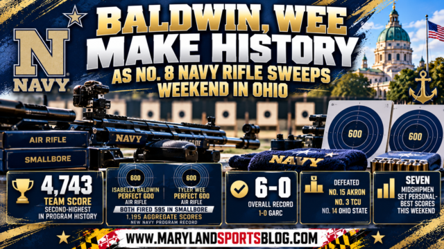 Baldwin, Wee Make History as No. 8 Navy Rifle Sweeps Weekend in Ohio