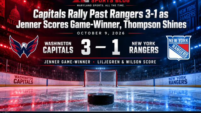Capitals Rally Past Rangers 3-1 as Jenner Scores Game-Winner, Thompson Shines