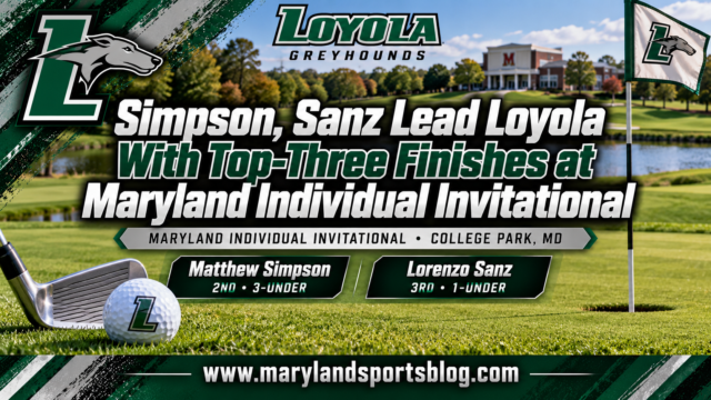 Simpson, Sanz Lead Loyola With Top-Three Finishes at Maryland Individual Invitational