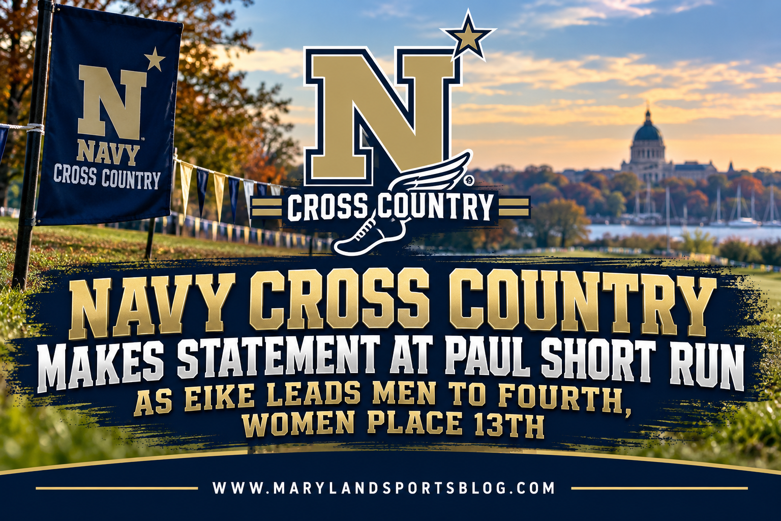 Navy Cross Country Makes Statement at Paul Short Run as Eike Leads Men to Fourth, Women Place 13th