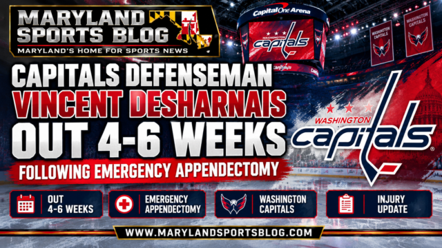 Capitals Defenseman Vincent Desharnais Out 4-6 Weeks Following Emergency Appendectomy