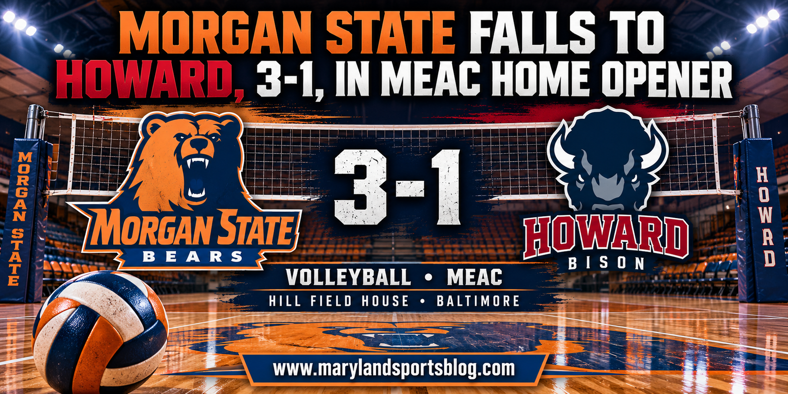 Morgan State Falls to Howard, 3-1, in MEAC Home Opener