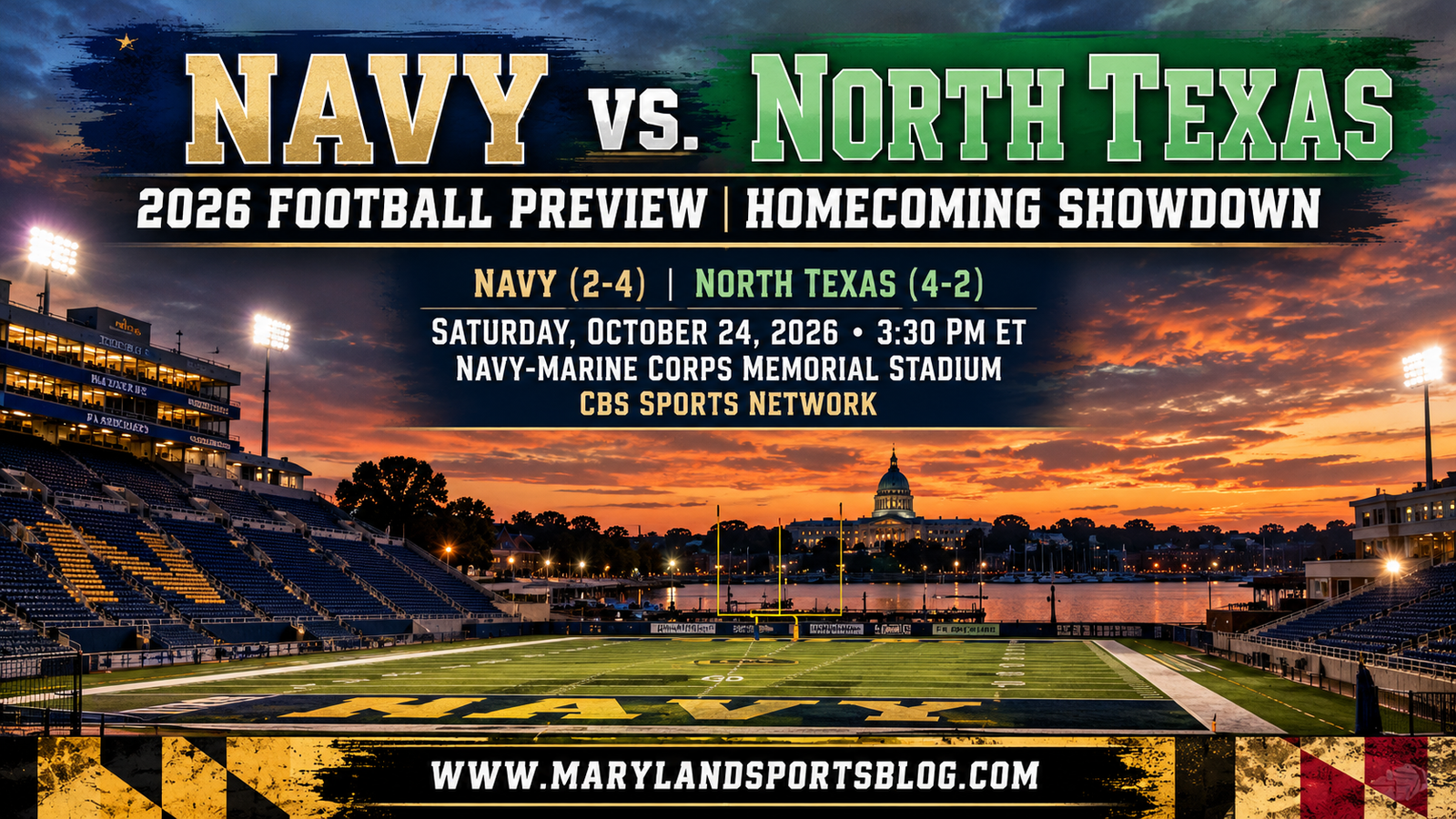 Navy Football Preview: Midshipmen Host High-Powered North Texas in Critical Homecoming Showdown