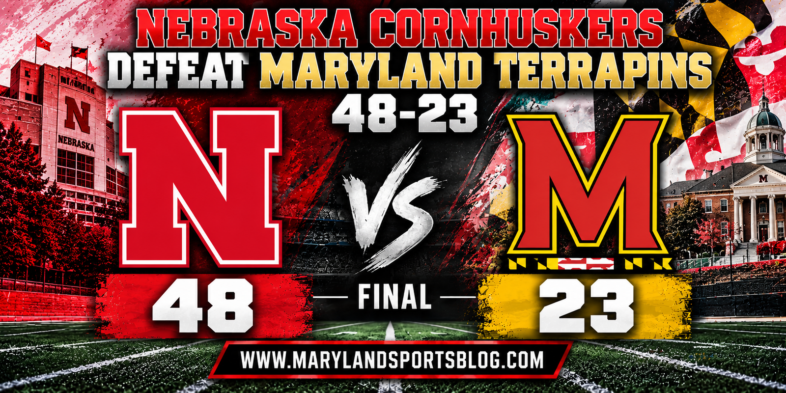 Maryland Collapses After Fast Start in 48-23 Loss to Nebraska