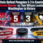 Capitals Defeat Penguins 5-3 in Emotional Home Opener as Tom Wilson Leads Washington to Victory