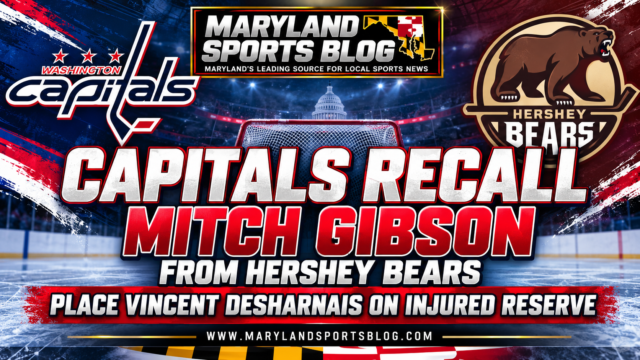 Washington Capitals Recall Mitch Gibson From Hershey Bears, Place Vincent Desharnais on Injured Reserve