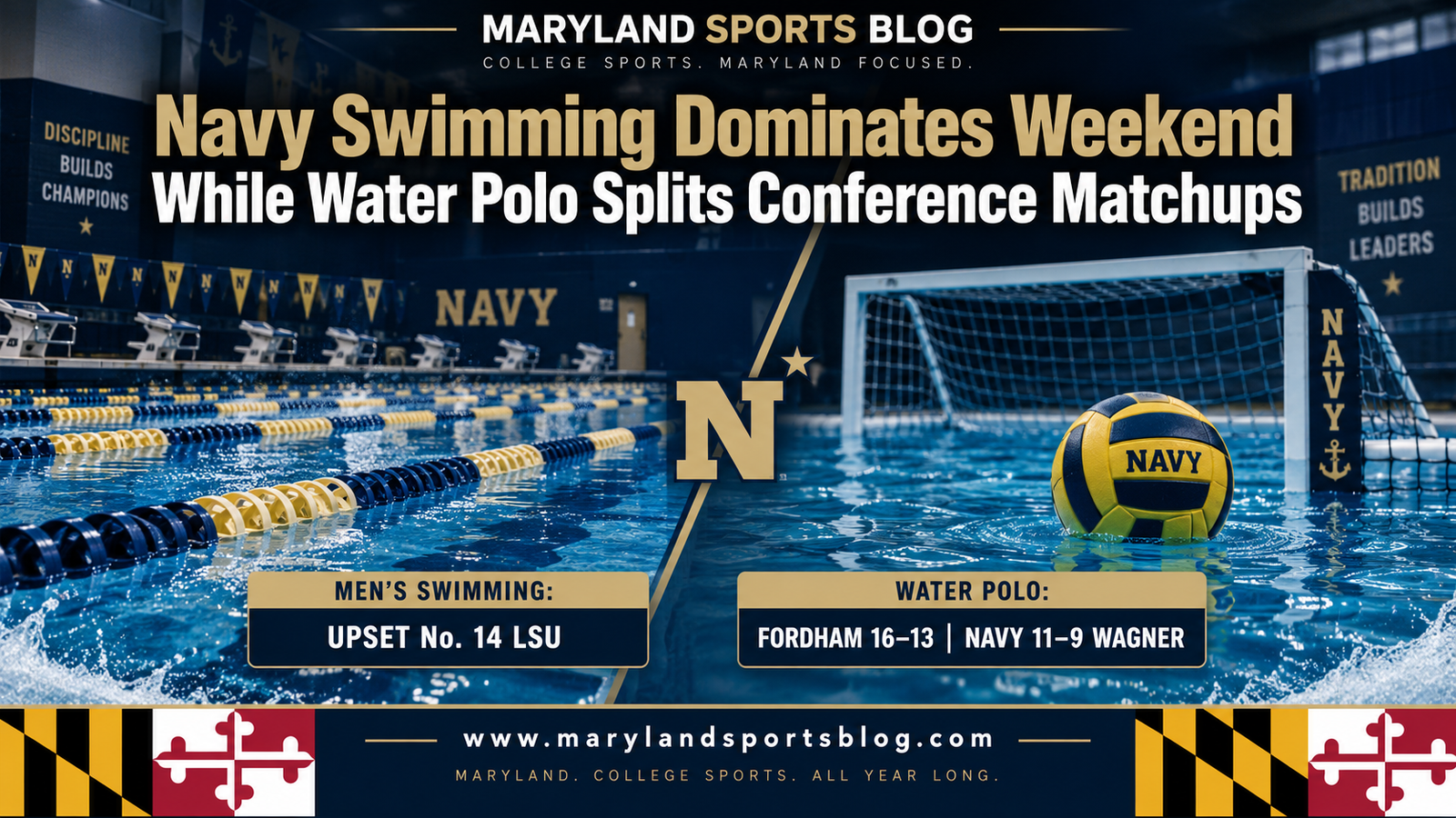 Navy Swimming Dominates Weekend While Water Polo Splits Conference Matchups