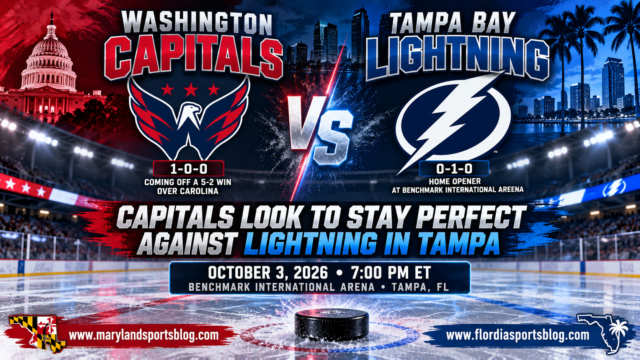 Capitals Look to Stay Perfect Against Lightning in Tampa