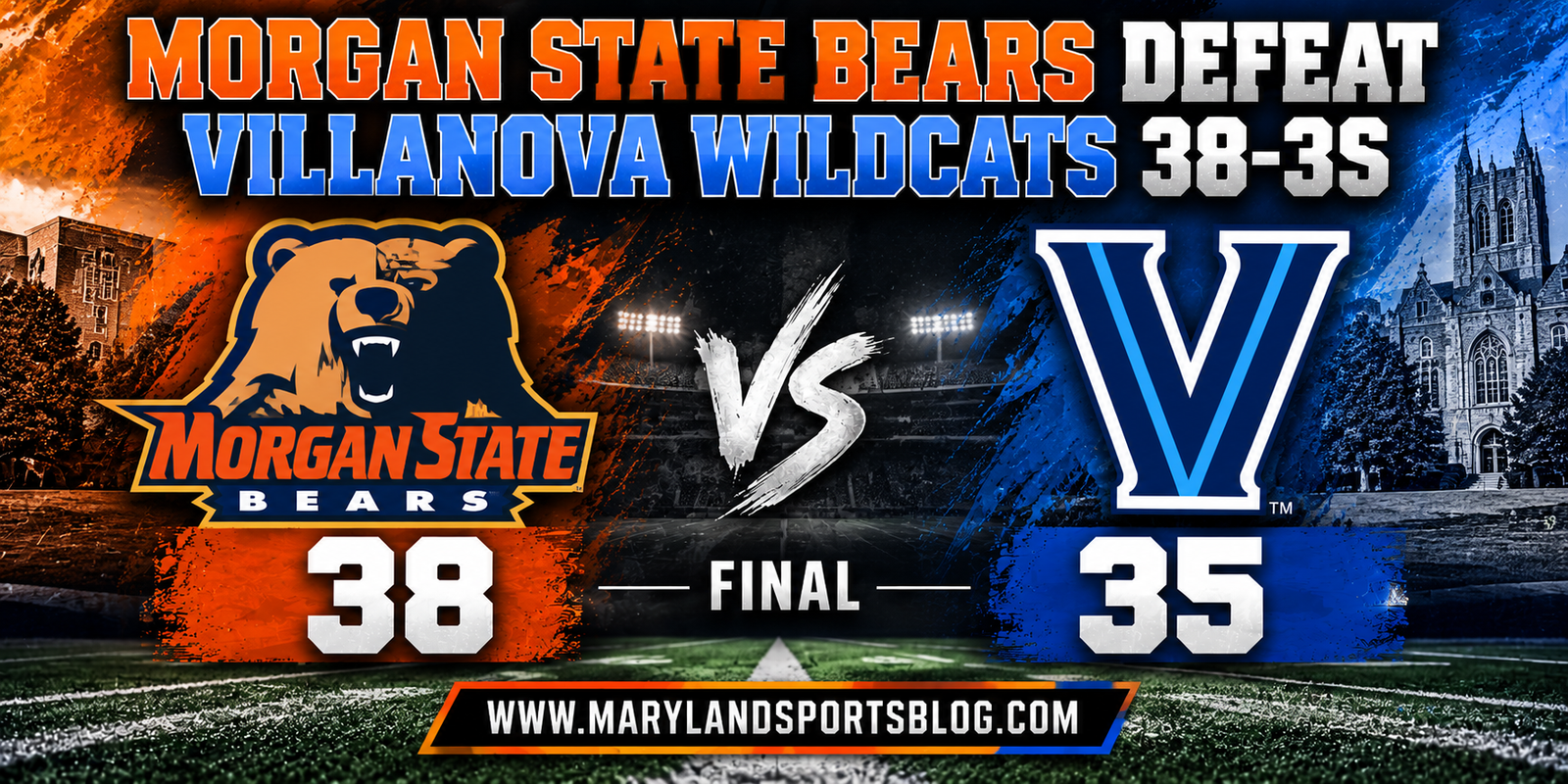 Cameron Edge Leads Morgan State Past Villanova in 38-35 Thriller