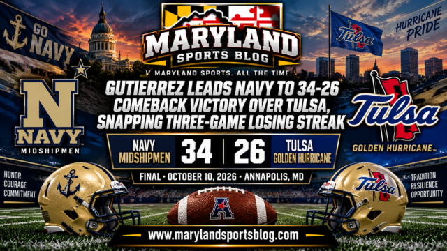 Gutierrez Leads Navy to 34-26 Comeback Victory Over Tulsa, Snapping Three-Game Losing Streak