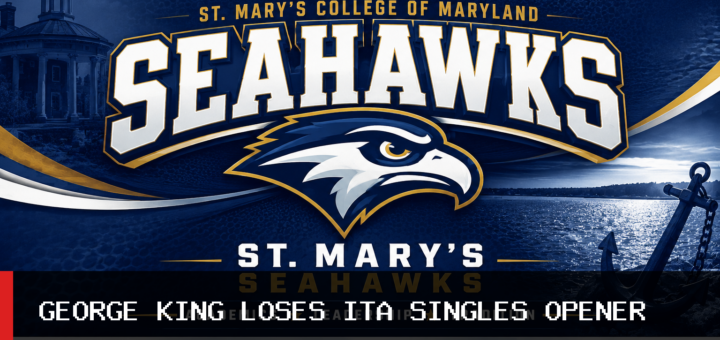 Goucher College Men's Tennis Team's George King Loses to Johns Hopkins in ITA Singles Opener featured image