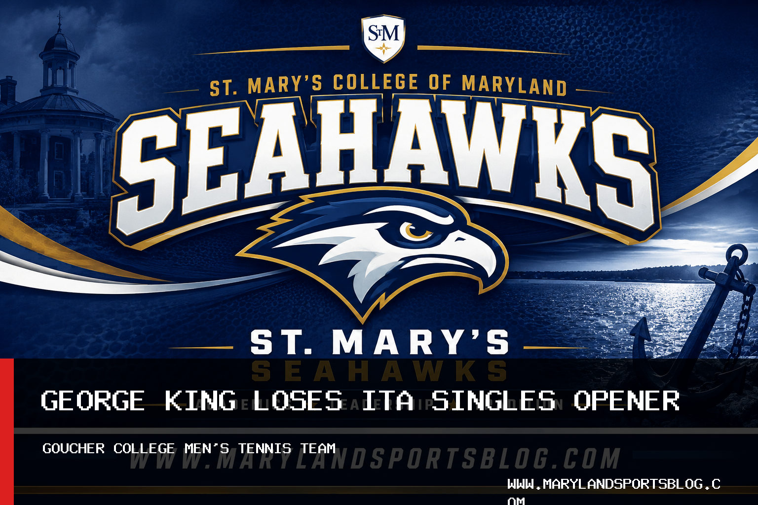 Goucher College Men's Tennis Team's George King Loses to Johns Hopkins in ITA Singles Opener featured image
