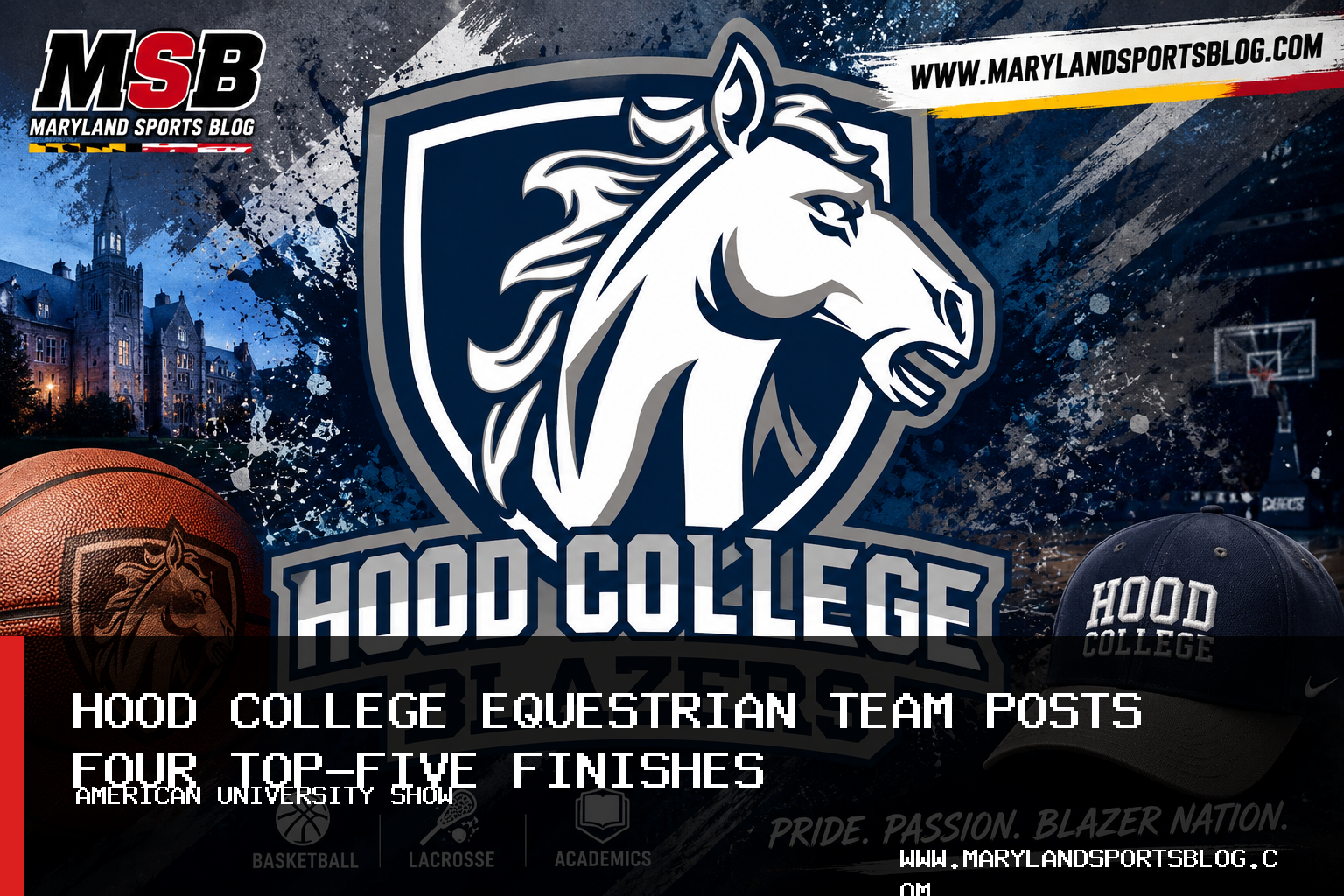 Hood College Equestrian Team Records Four Top-Five Finishes at American University Show featured image