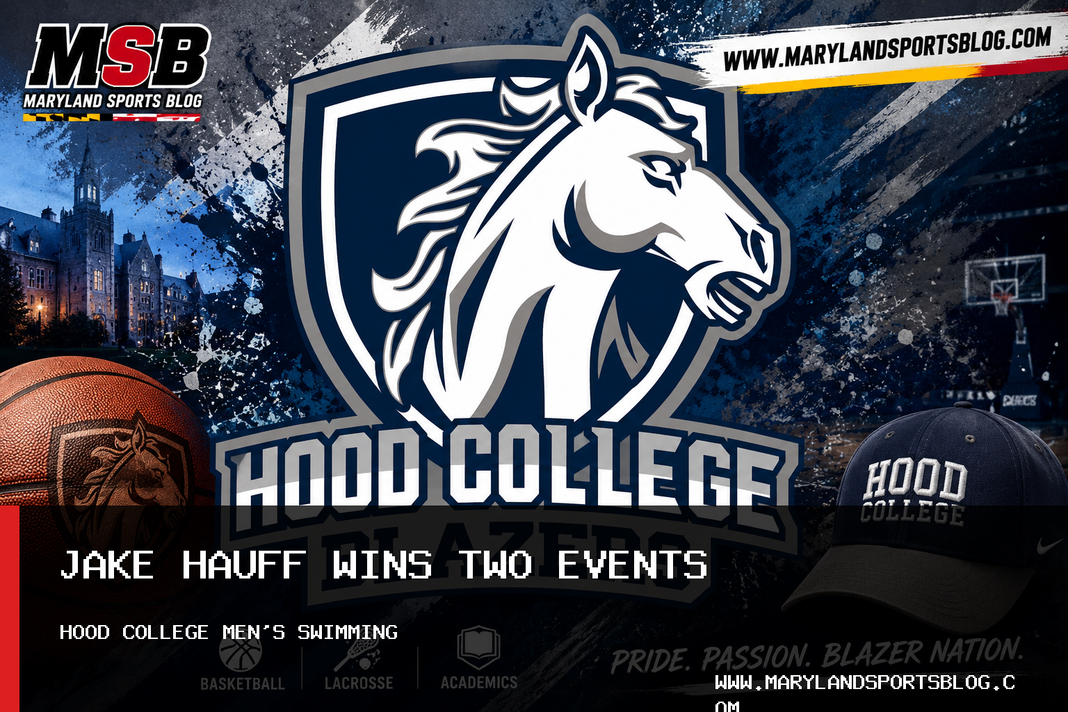 Hood College Men's Swimming Opens 2026-27 Season With Jake Hauff Winning Two Events Against Gallaudet University featured image