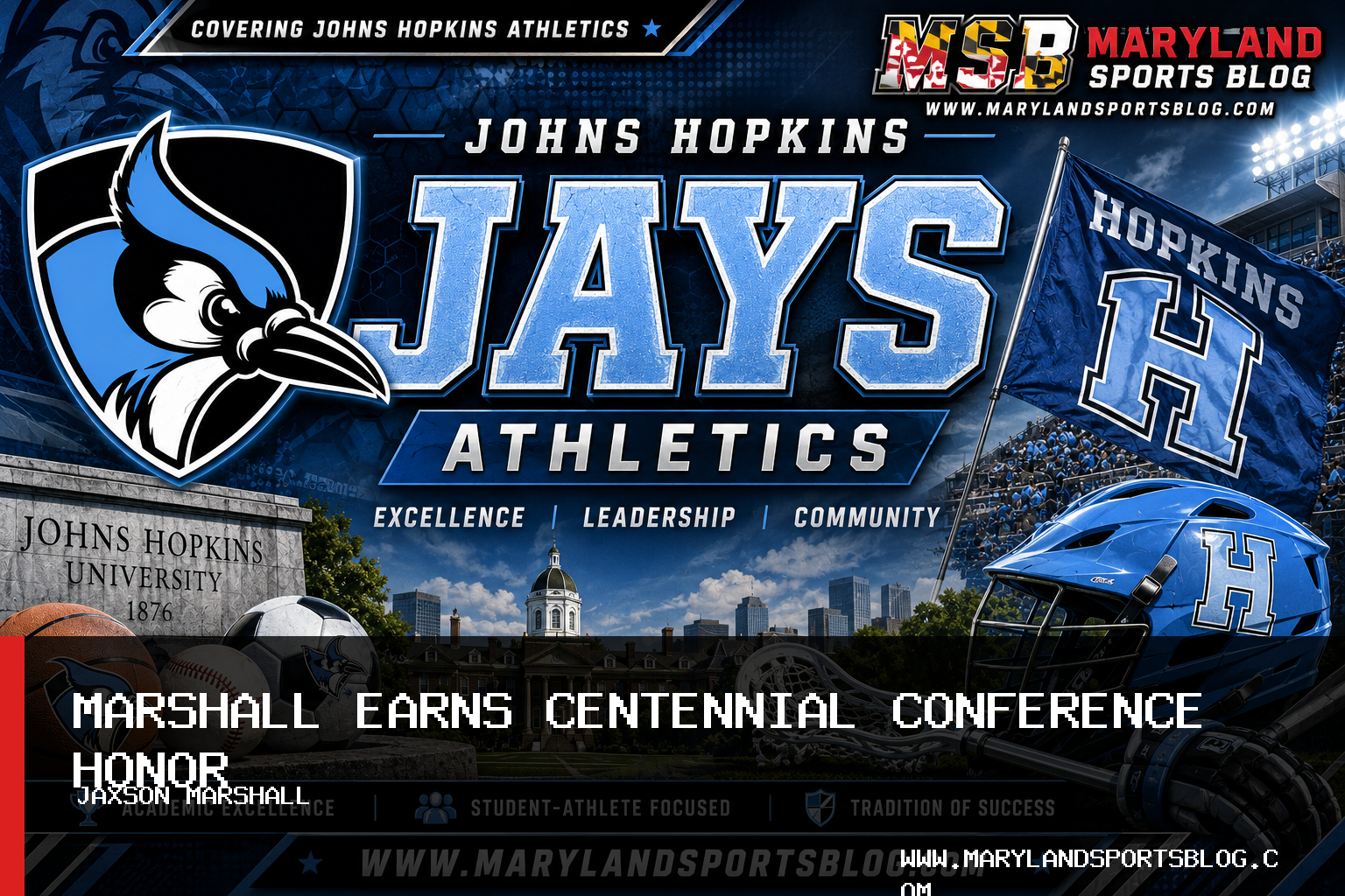 Johns Hopkins Men's Soccer's Jaxson Marshall Earns First Centennial Conference Defensive Player of the Week Honor featured image