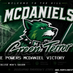 McDaniel Men’s Soccer Beats Stevenson 2-1 with Nicholas Clarke Leading the Way