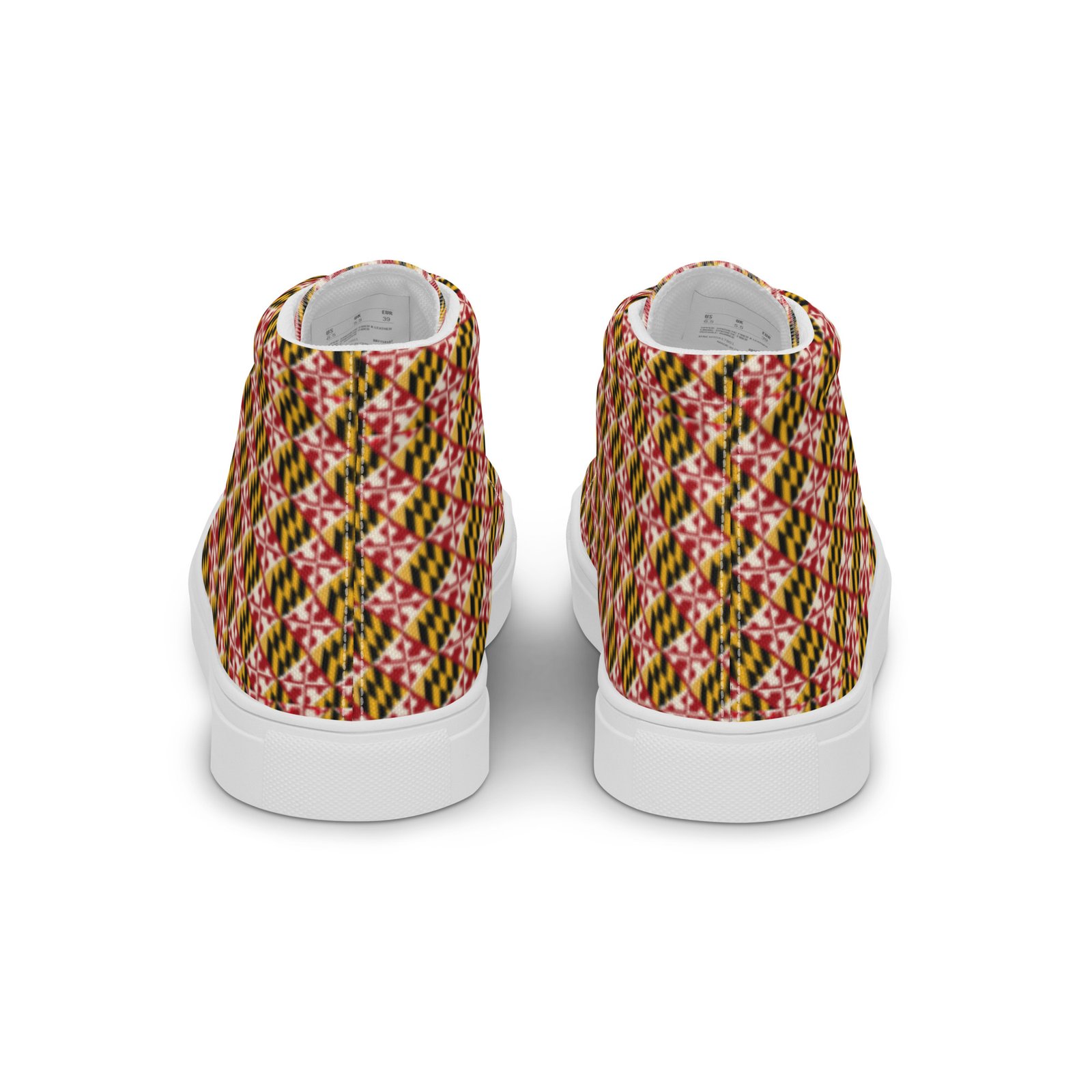 Maryland Flag Remix Men’s High Top Canvas Shoes