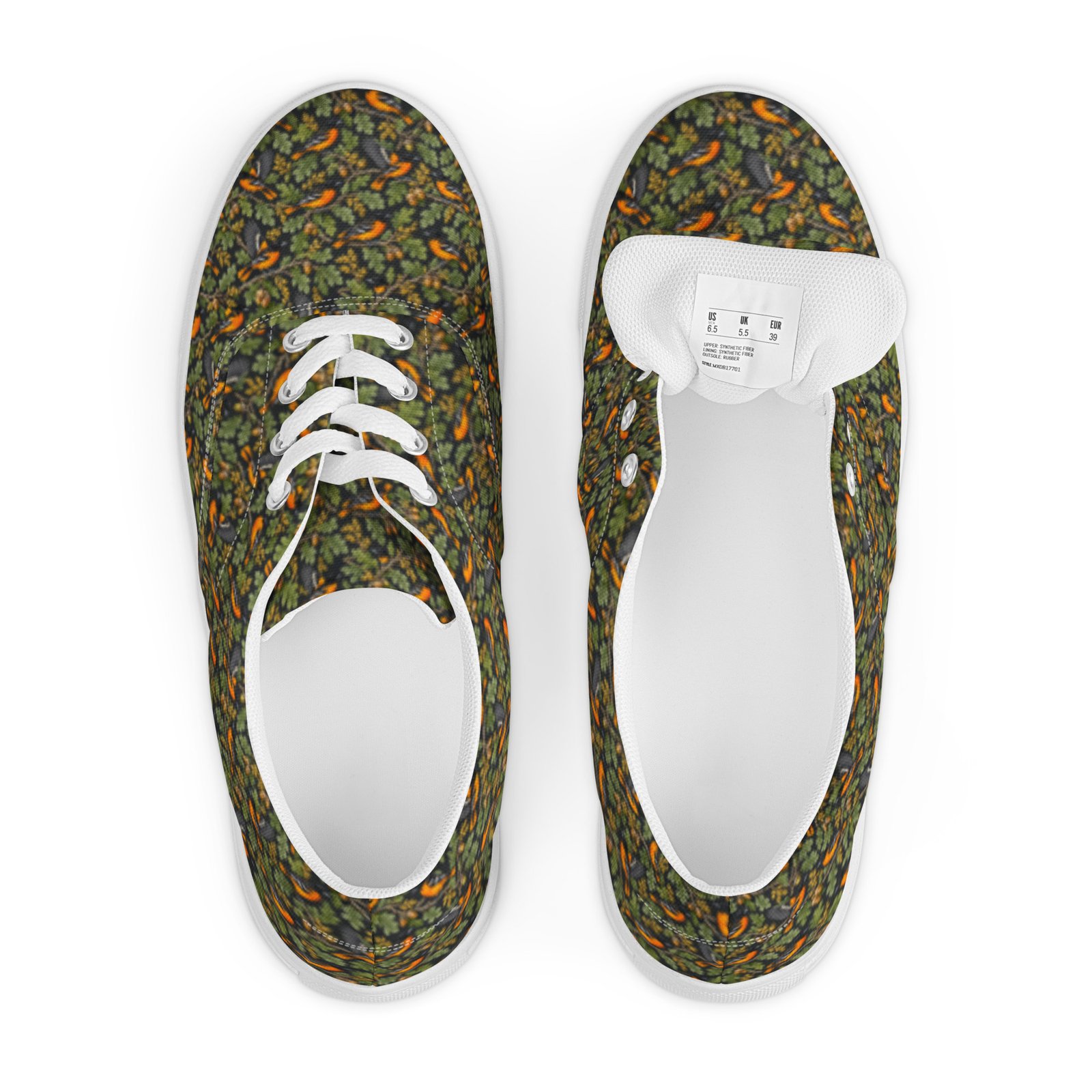 Maryland Baltimore Oriole Men’s Lace-Up Canvas Shoes | Flight - Image 4