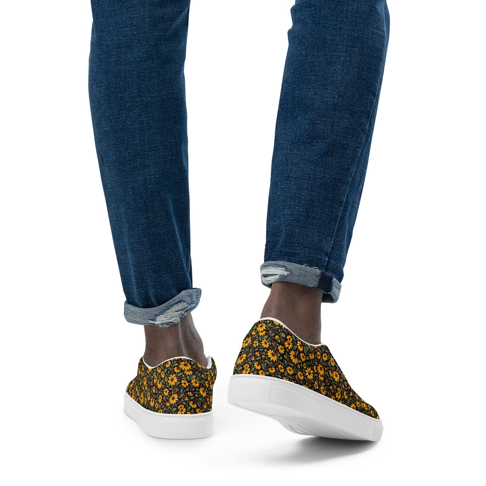 Maryland Black-Eyed Susan Men’s Slip-On Canvas Shoes | Golden Bloom - Image 2