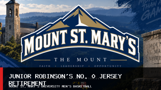 Mount St. Mary’s University men’s basketball to retire Junior Robinson’s No. 0 jersey Dec. 29
