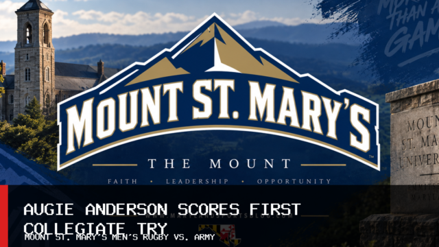 Mount St. Mary’s University Men’s Rugby Falls 66-8 to Army as Augie Anderson Scores First Collegiate Try
