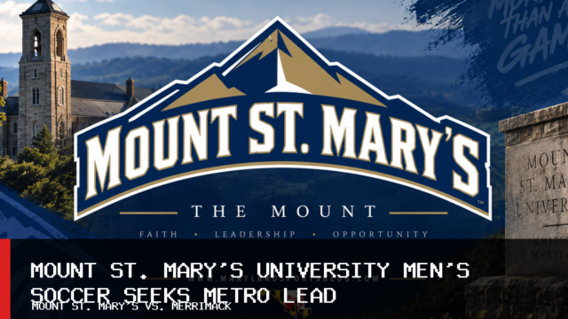 Mount St. Mary’s University men’s soccer and Lincoln Bauer seek to maintain Metro lead against Merrimack