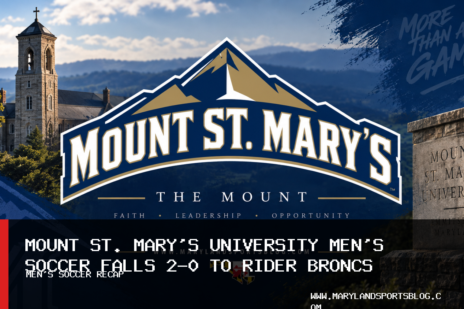 Mount St. Mary's University Men's Soccer Falls 2-0 to Rider Broncs featured image