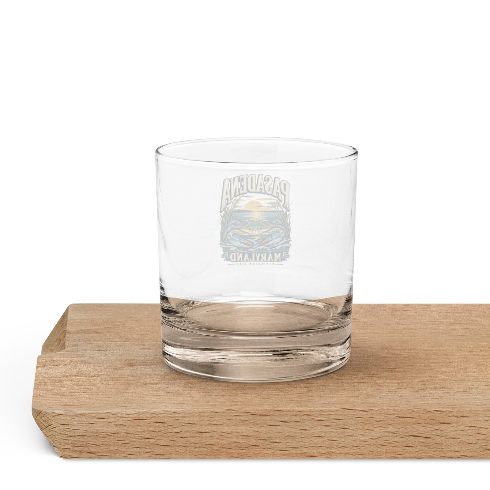 New in the MSB Team Store: Pasadena Maryland Peninsula Life Blue Crab Rocks Glass 10.5 oz