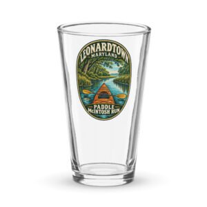 Leonardtown Maryland McIntosh Run Kayaking Pint Glass