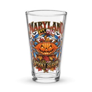 Maryland Halloween Spooky Season Crab Shaker Pint Glass 16 oz