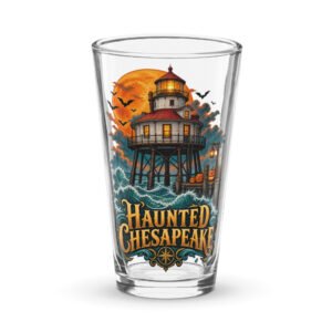 Maryland Halloween Haunted Chesapeake Lighthouse Shaker Pint Glass 16 oz