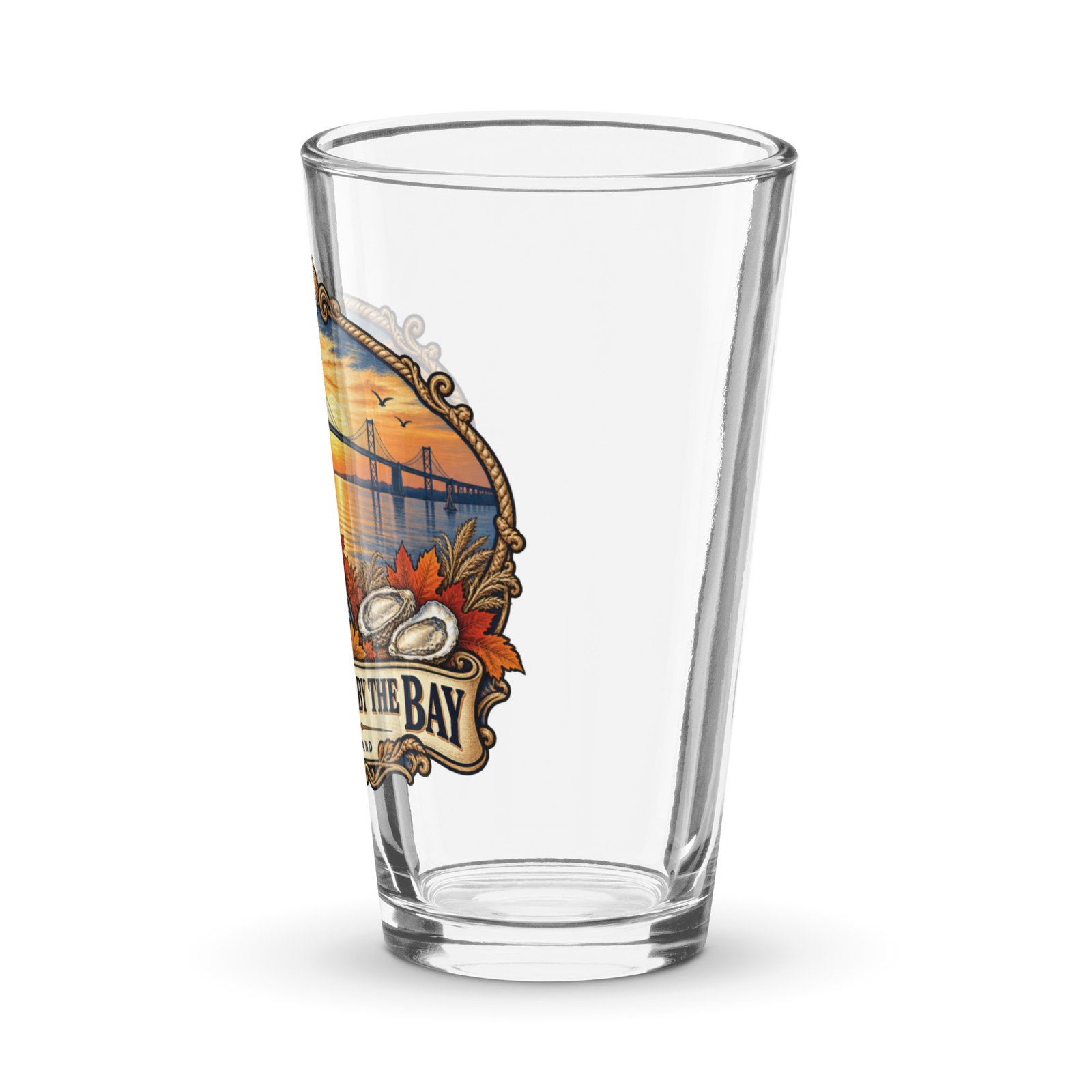 Maryland Thanksgiving Thankful by the Bay Shaker Pint Glass 16 oz - Image 4